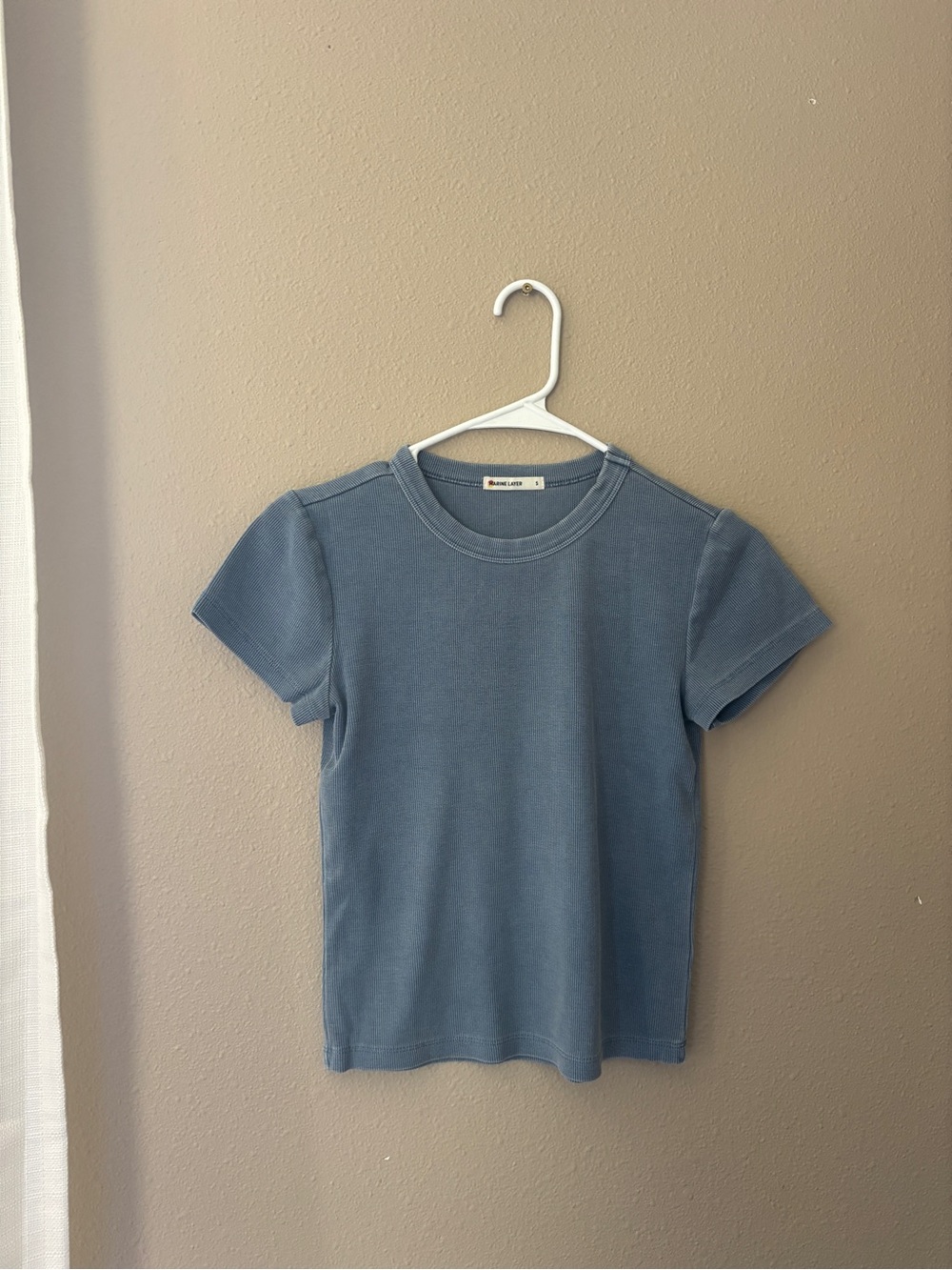 Marine layer nwot size small ribbed blue baby t